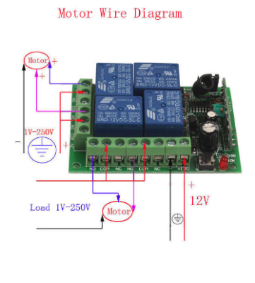 4 Channels Wireless RF Remote Control Switch Transmitter+ Receiver Relay 433Mhz