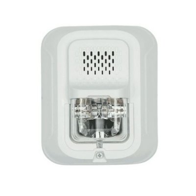 System Sensor P2GWLED L-Series Indoor 2-Wire LED Compact Horn Strobe, Wall-Mount, Marked FIRE, Re...