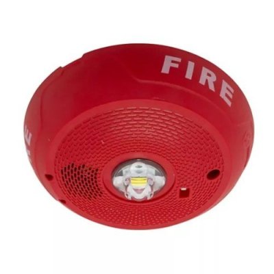 System Sensor PC2RLED L-Series 2-Wire Ceiling Mount Horn Strobe with LED, Red