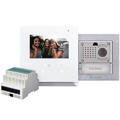 Comelit 8531HD Ikall HD Single Family Kit with Slave GW and Icona, VIP, Includes External Unit fo...