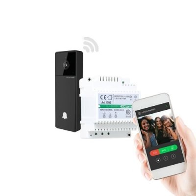 Comelit KVV8111 Single-Family Kit with Smart Wi-Fi Doorbell Complete with PSU