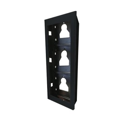 Comelit UT9163B 3-Module Flush-Mounted Frame, Black