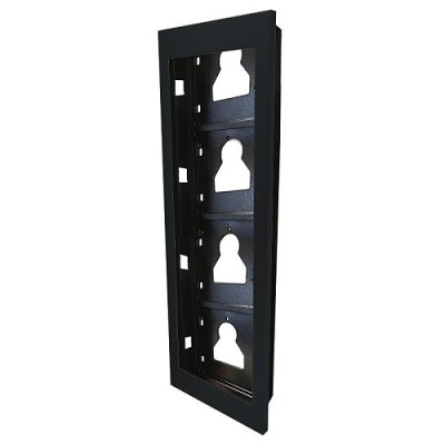 Comelit UT9164B Flush-Mounted Frame for 4 Ultra Modules, Black