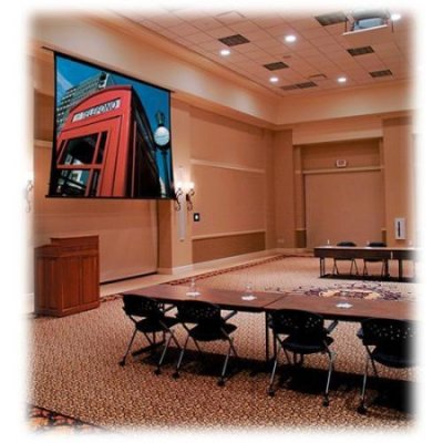 100484 Draper Signature/Series V Motorized Front Projection Screen, 45 x 80", 92" Diagonal