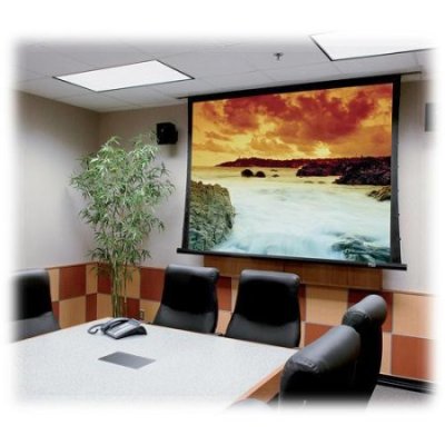 100539 Draper Signature/Series V Motorized Front Projection Screen, 58 x 104", 119" Diagonal