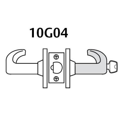 SF-10G04-LL-26D-RH Sargent 10 Line Storeroom Or Closet Cylindrical Lock With Options