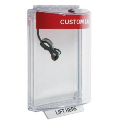 13030CR STI Universal Stopper® with Horn & Remote, Flush, Custom Label, Red
