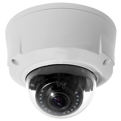 5 Megapixel Vandal Dome Camera, Triple Stream, Motorized 4-9mm Lens, IR Distance 20m, IP66, PoE