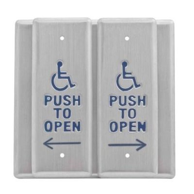 2520/2 Camden Double Gang Combo Vestibule All Active Switch, Wheelchair Logo - Blue
