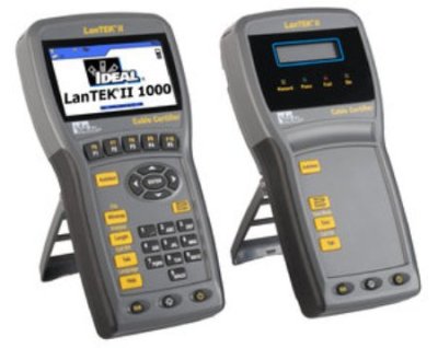 33-992 LanTEK II-500: TIA/EIA Cat6A, ISO Class EA certifier w/ Cat6A adapters