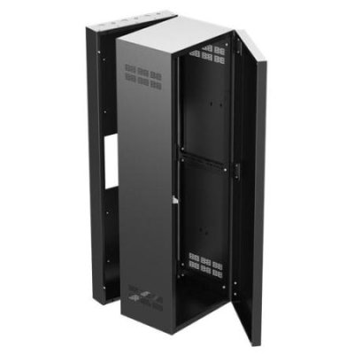 335-15 Atlas Sound 19" Wide Opening Stand-Alone Wall Cabinet with Adjustable Rails, 15" D Center ...