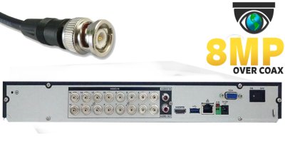 16 Channel 4K 8MP 5 in 1 2 SATA 1U Digital Video Recorder