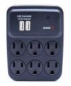 Bush Baby 6-Outlet Power Adapter with Covert 1080p Wi-Fi Camera (White)