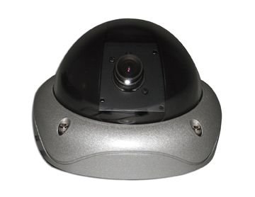 6115 Small Outdoor Color Dome Camera, vandal proof, 1/3" Sony color CCD, 470 lines of resolution
