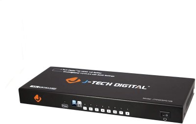 J-Tech Digital JTD4KSP0108 Premium Quality Ultra HD 4K 60HZ 1x8 HDMI Splitter High Resolutions Up To 4Kx2K 36-Bit Deep Color
