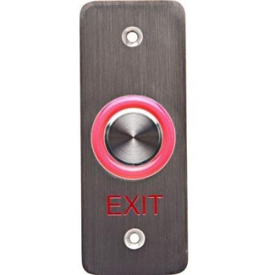 6620E Dynalock Narrow “Exit” Faceplate, Halo Lighted Piezo Rex Pushbutton