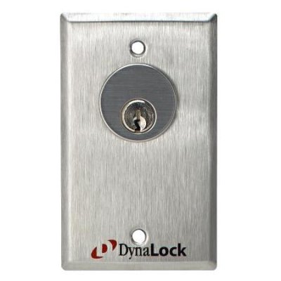 7025-LED-CYL Dynalock Keyswitches, (2) DPDT (Double Pole Double Throw) With Bi-Color Led and Cyli...