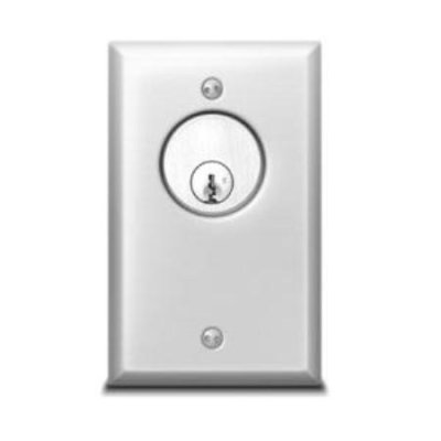 713UL2 SDC Key Switch, 1-Gang, 20 Gauge (L) AA (on-off) DPDT, (R) AA (on-off) DPDT, 6 Amp, Vandal...