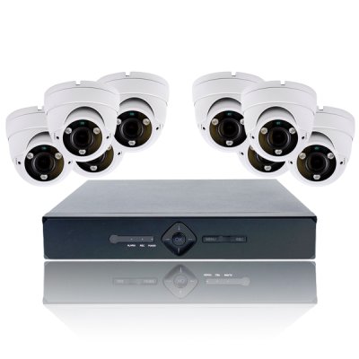 WEC108-N 8 Channel 1080P Universal W/8 4-in-1 IR White Dome 2MP 2.8-12mm Varifocal