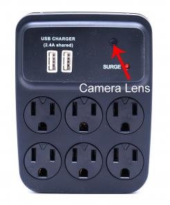 Bush Baby 6-Outlet Power Adapter with Covert 1080p Wi-Fi Camera (White)