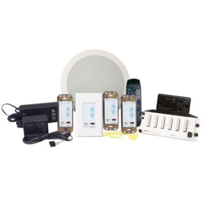 AB-901 1 Channel Vision Source 4 Zone A-BUS Audio Kit With Speakers