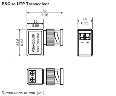 VDA-455UTP BOSCH BNC TO UTP TRANSCEIVER MODULE