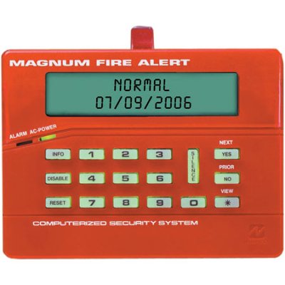 CF3000LCDE NAPCO Fire Warden Red Key Dual Line Keypad