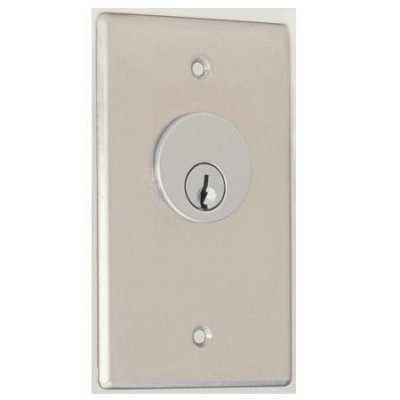 CM-1260 Camden Heavy Duty Stainless Steel Faceplate, Single Gang Key Switch, (2) SPDT Maintained