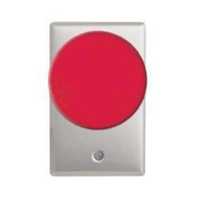 CM-5080 Single Gang Aluminum Faceplate 2 3/8" Push/Turn To Release, N/O and N/C Maintained, Red O...