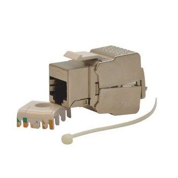 DC-KJ10GTFS18-10 180 Degree Full-Shielded 10G Keystone Jack