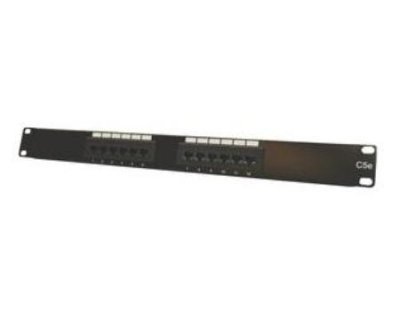 DC-PP5E-12 12-Ports, Cat 5e, 1.75" H x 19" L, Flat Type