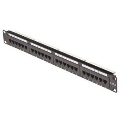 DC-PP6-24 24-Ports, Cat 6, UTP, With Metal Supporting Bar, 1.75" H x 19"