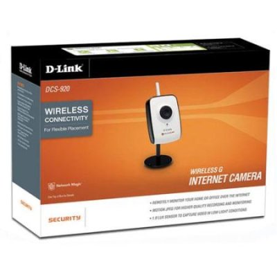 DCS-920 WIRELESS FIXED IP NETWORK CAMERA, CMOS, 1.0 LUX, MJPEG, 802.11G