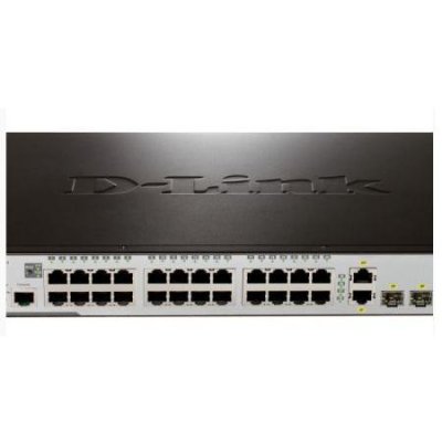 DES-3200-28P 24-Port PoE Fast Ethernet Managed L2 switch, 4 Gigabit Combo BASE-T/SFP Ports