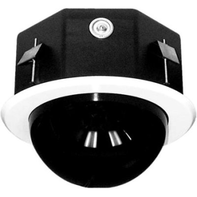 DF8A-0 8" In Ceiling Mount Dome w/Opaque Black Bubble (Smoked Window)