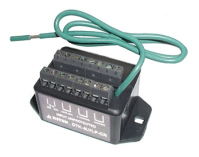 DTK-4LVLPCR 4 Pair Card Reader Protection- 1 Pair Each 12V Power, 24V Power, 5V Data, 1V Signal L...