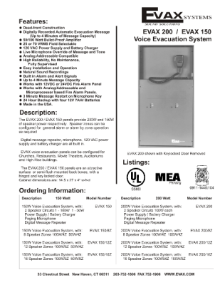 VOICE EVAC PANEL 200W 8 ZONES