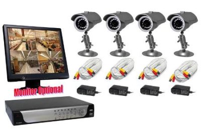 "EZ SERIES" Professional 4 Color Sony Super HAD CCD Infrared Cameras with Pro DVR with Remote Vie...