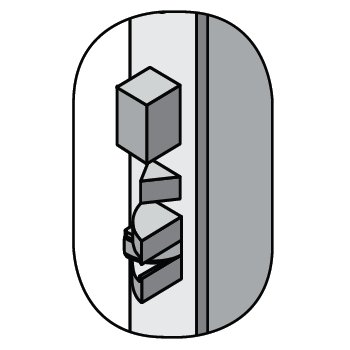 55-FU SDC Electric strike body, 12/24VDC, F Faceplates Handed, Dull Stainless Steel Finish