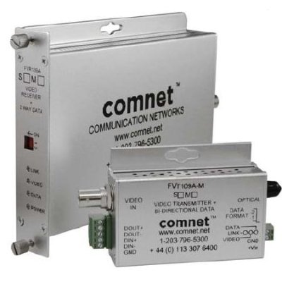 FVT109AM1M Small Size Digitally Encoded Video Transmitter/Data Transceiver, 1 Fiber, Multimode