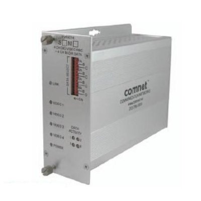 FVT4014S1 4 Channel Digitally Encoded Video Transmitter + 4 Channels Bi-directional Data Channels...