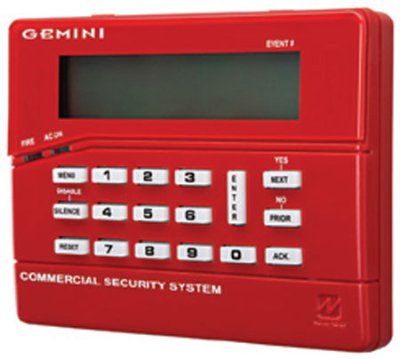 GEMC-FK1 NAPCO LCD Fire Keypad for GEM-C Combo System, Red