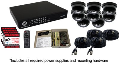 H.264 Complete 8 Camera Video Security Camera System - iPhone, Android, Blackberry, Google Phone,...