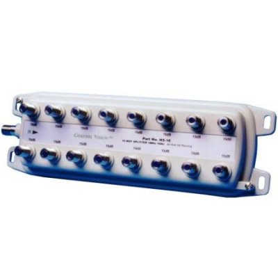 HS-16 Channel Vision 16-way Splitter / Combiner, 1GHz, DC Pass All Port