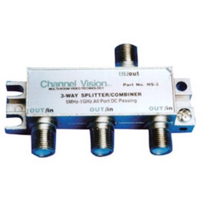 HS-3 3-way splitter/combiner, 1GHz, DC pass all port