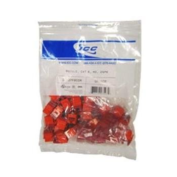 IC107F6COR CAT 6 HD Jack 25 Pack, Orange