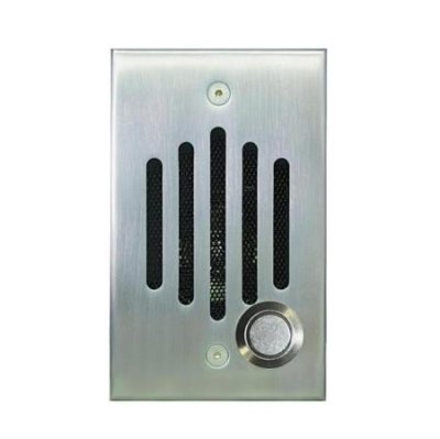 IU-6302 Satin Nickel finish ¼” solid brass intercom unit with color camera, black metal screen, w...