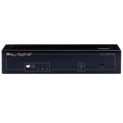 KD-HDRV3X1 Key Digital 3 HDMI/DVI Inputs to 1 HDMI/DVI Output Switcher
