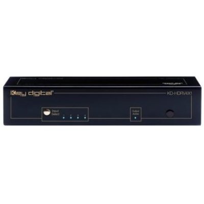 KD-HDRV4X1 Key Digital 4 HDMI/DVI Inputs to 1 HDMI/DVI Output Switcher