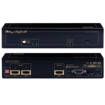 KD-HDSW2X1 Key Digital 2 HDMI/DVI Inputs to 1 HDMI/DVI Output Switcher